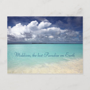 Maldives paradise island Postcard