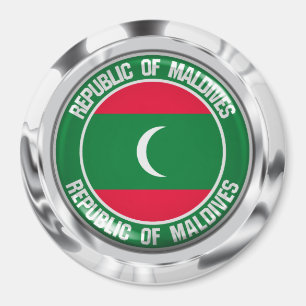 Maldives Round Emblem Magnet