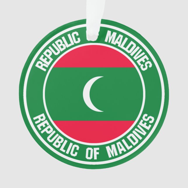 Maldives Round Emblem Ornament (Front)