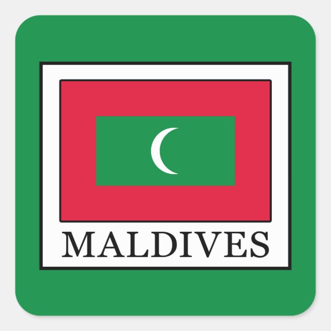 Maldives Square Sticker (Front)