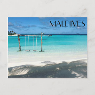 maldives swing postcard