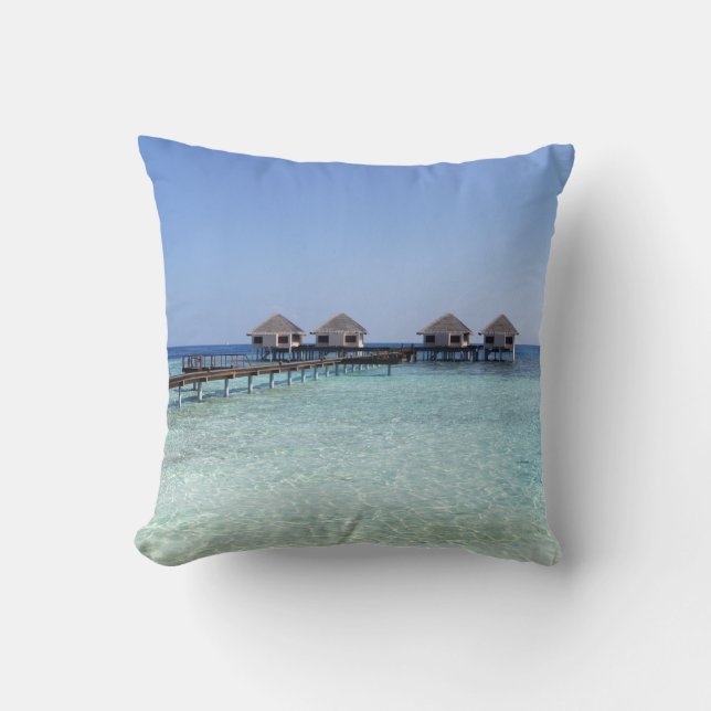 Maldives Throw Pillow (Front)