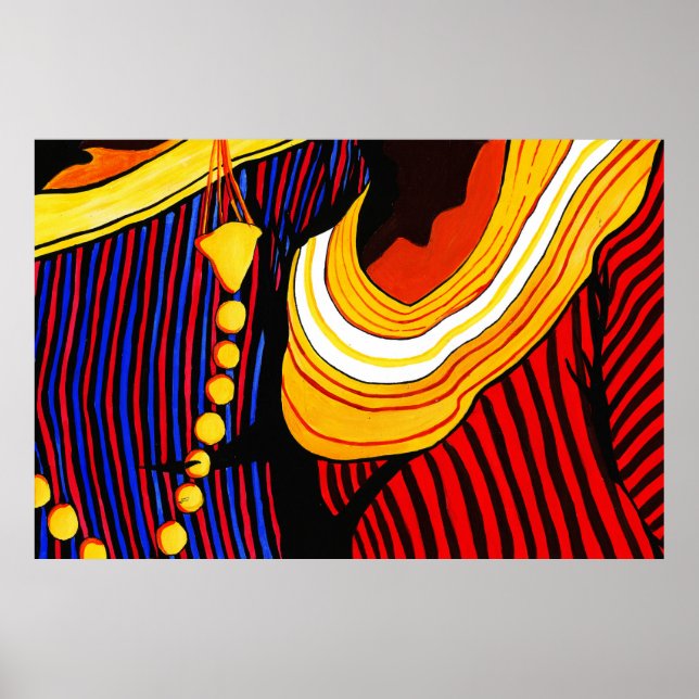 Maldives Traditional Dress Artwork Poster (Front)