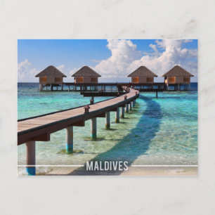 Maldives Water Bungalows Postcard