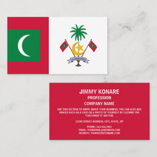 Maldivian Flag & Emblem, Flag of Maldives Business Card