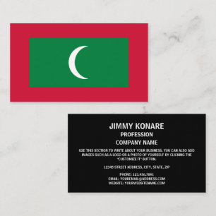 Maldivian Flag, Flag of Maldives Business Card
