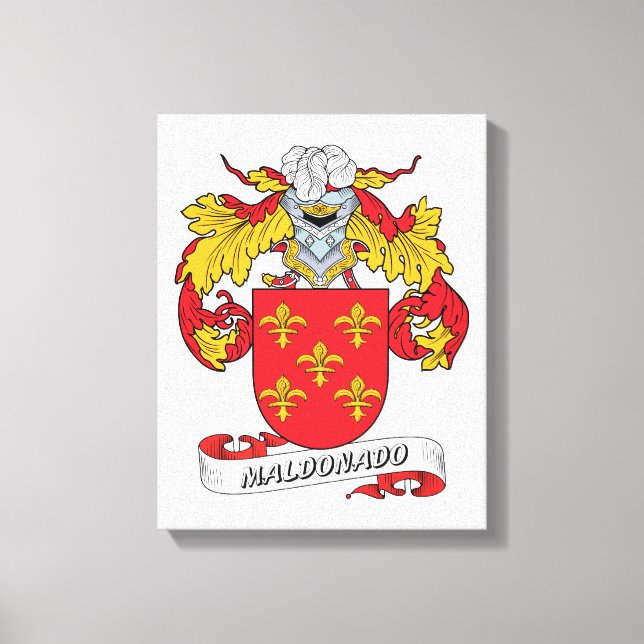 Maldonado Family Crest Canvas Print (Front)
