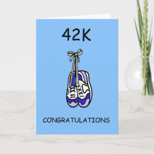 Male 42K Marathon Congratulations Card