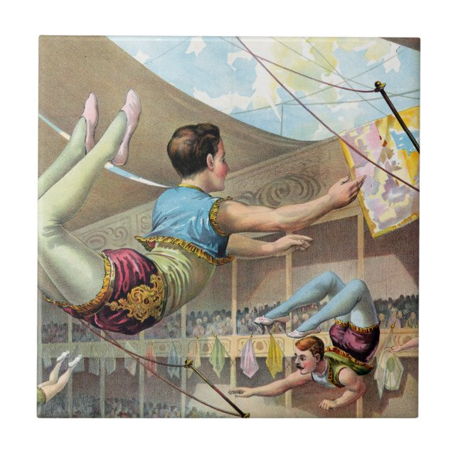 Male Acrobats Performing At A Circus Tile (Front)