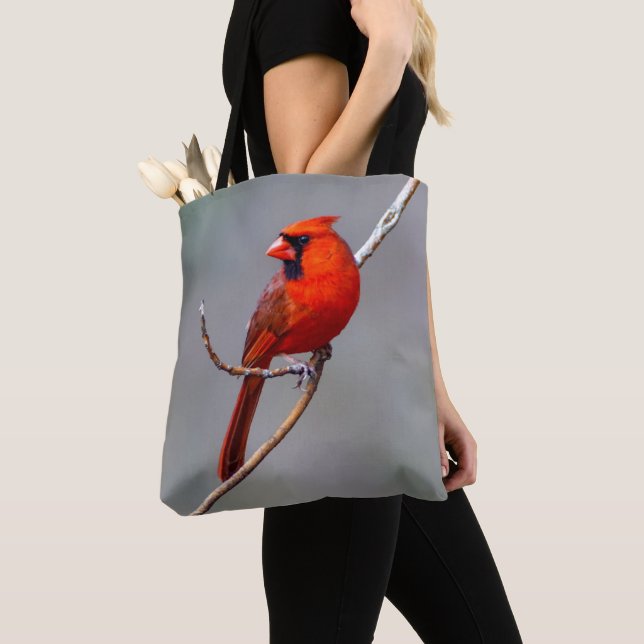 Male and Female Northern Cardinal Tote Bag (Close Up)