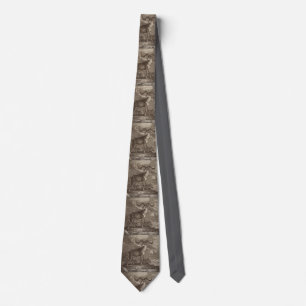 Male and young Red deer Tie