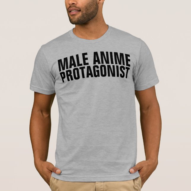 male anime protagonist T-Shirt (Front)