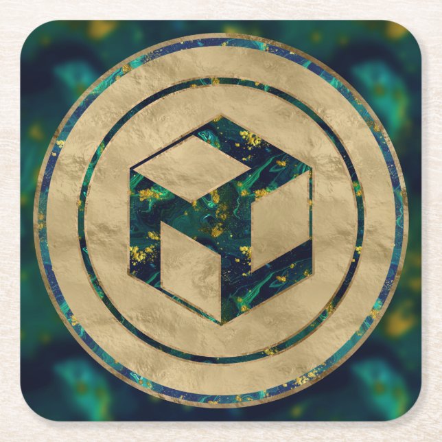 Male Antahkarana - Yang Antahkarana Square Paper Coaster (Front)