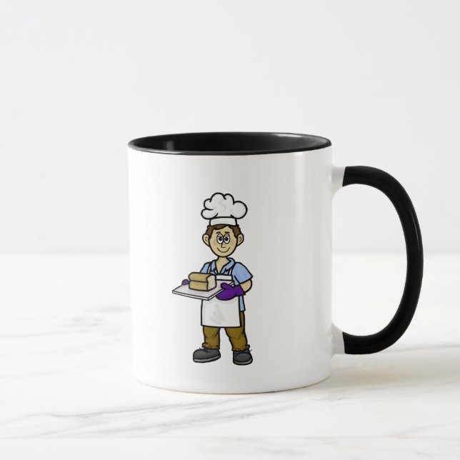 Male Baker Personalised Mug (Right)