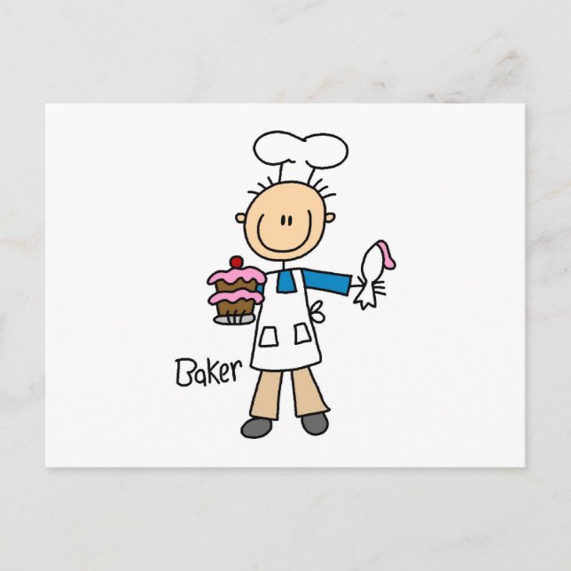 Male Baker Postcard (Front)