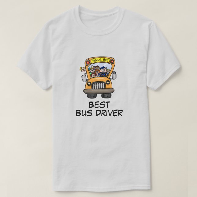 Male - Best School Bus Driver T-Shirt (Design Front)