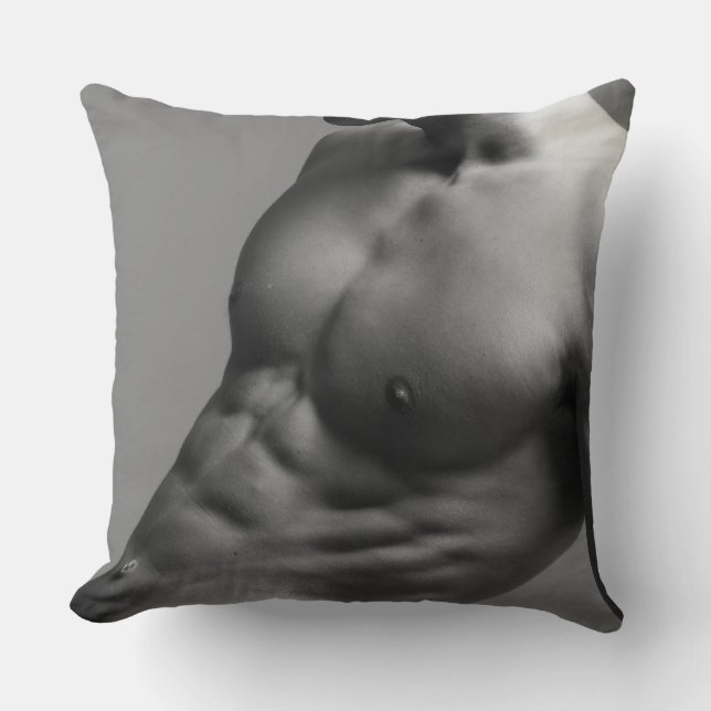 Male Body Throw Pillow (Front)