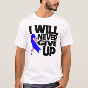 Male Breast Cancer I Will Never Give Up T-Shirt
