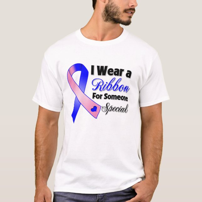Male Breast Cancer Ribbon Someone Special T-Shirt (Front)