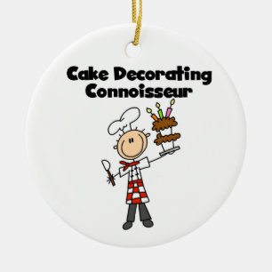 Male Cake Decorating Connoisseur Ceramic Tree Decoration