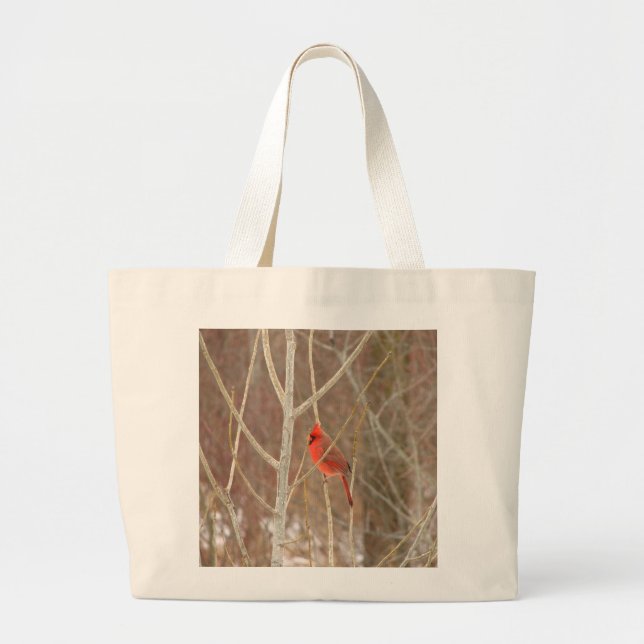 Male Cardinal Tote Bag (Front)
