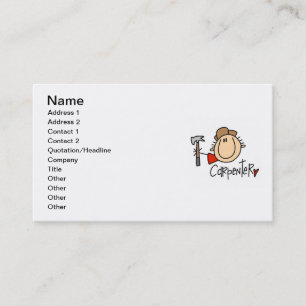 Male Carpenter Business Card