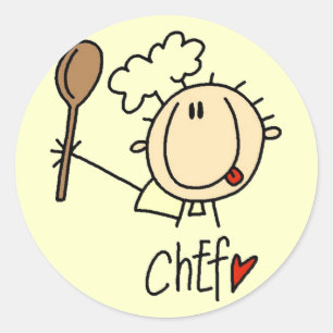 Male Chef Classic Round Sticker