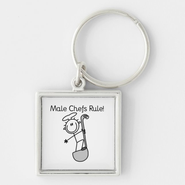 Male Chefs Rule Key Ring (Front)