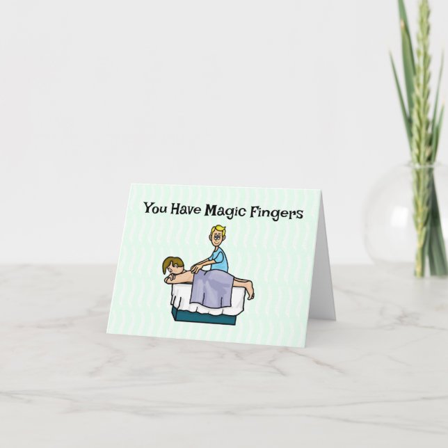 Male Chiropractor Massage Greeting Card (Front)