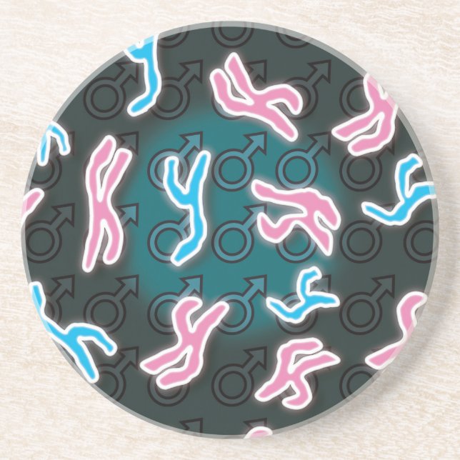 Male Chromosomes Coaster (Front)