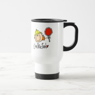 Male Construction Worker Travel Mug