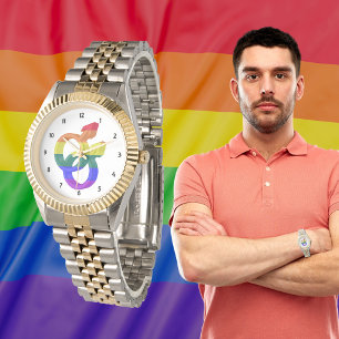 Male Couple Pride Symbols Rainbow Flag Watch