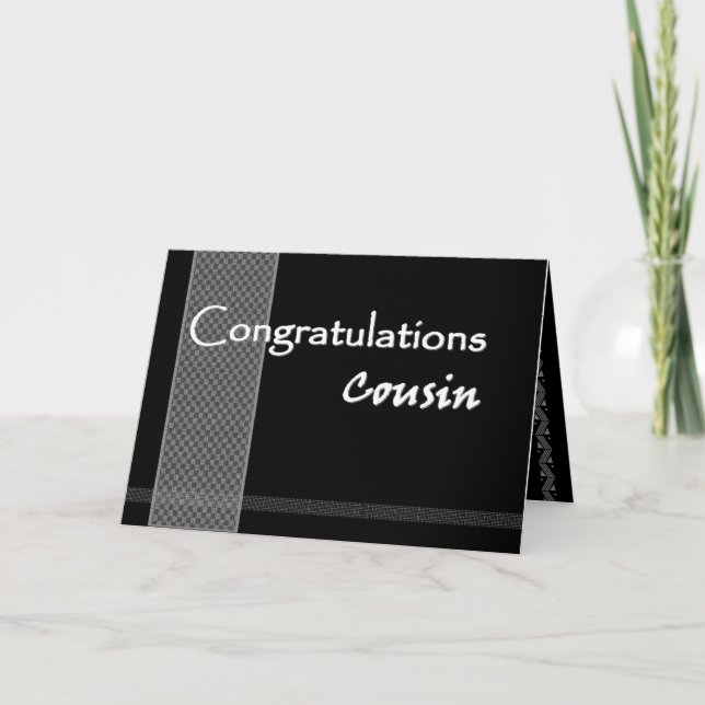 MALE COUSIN Wedding Congratulations - FUNNY Card (Front)