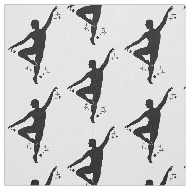 Male Dancer with Stars Fabric (Swatch)
