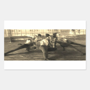 Male Dancers 1930s Rectangular Sticker