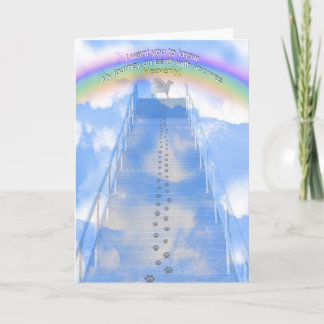 Male Dog Sympathy Card - Stairway to Heaven