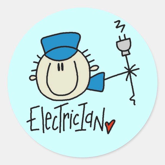 Male Electrician Stickers (Front)