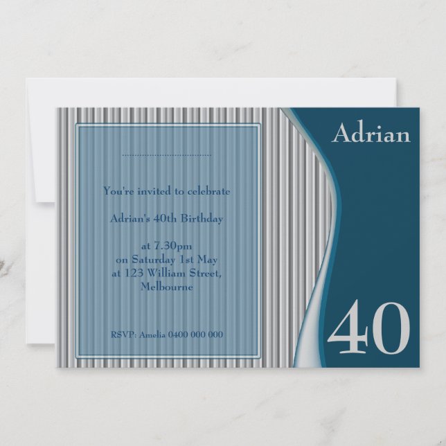 Male Elegant Invite (Front)