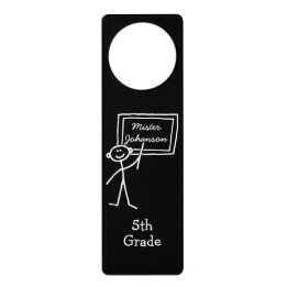 Male Elementary School Teacher Classroom Door Hanger