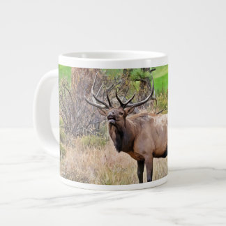 Male Elk in Estes Park, Colorado during September Large Coffee Mug