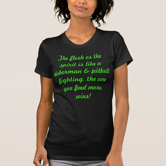Male/Female Black Shirt With Neon Green Scripture (Front)