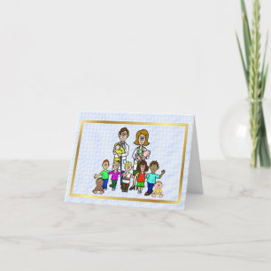 Male & Female Pediatricians with Children Card