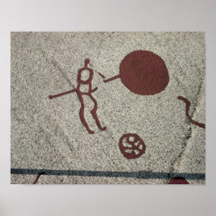 Male figure with the sun poster