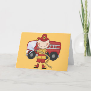 Male Firefighter T-shirts and Gifts Card