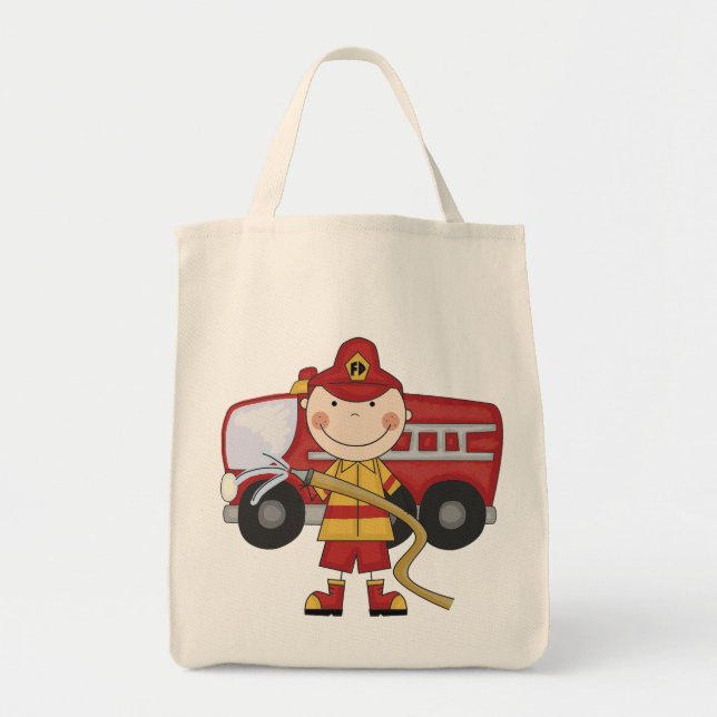 Male Firefighter T-shirts and Gifts Tote Bag (Front)