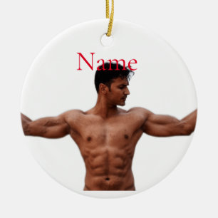 Male Fitness Model Thunder_Cove Ceramic Tree Decoration