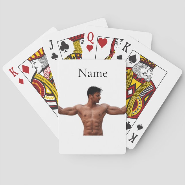 Male Fitness Model Thunder_Cove Playing Cards (Back)