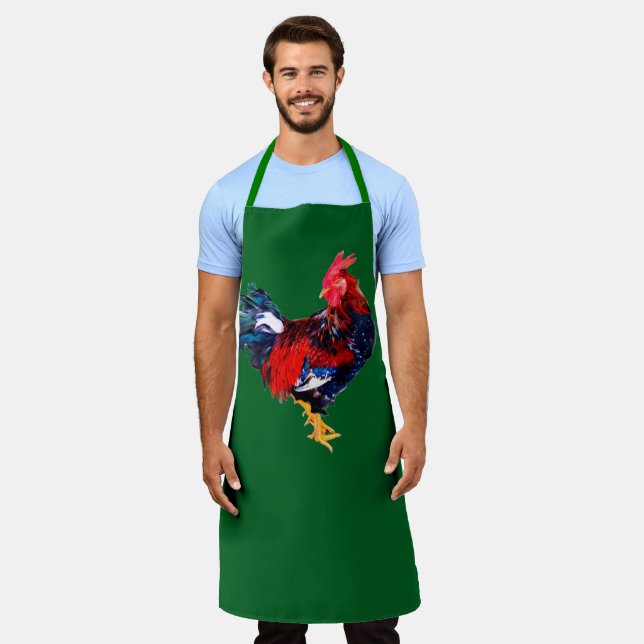 male gallinaceous ,rooster apron (Worn)
