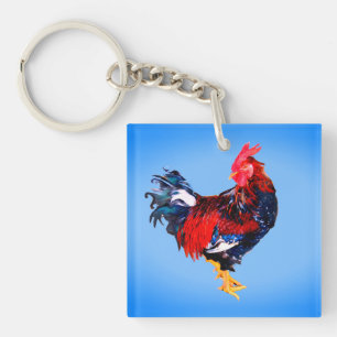 male gallinaceous ,rooster key ring