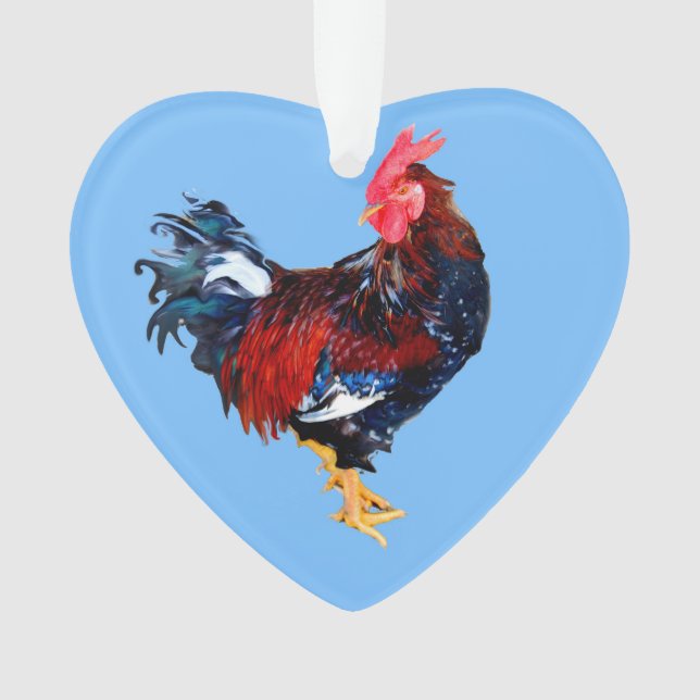 male gallinaceous ,rooster ornament (Front)